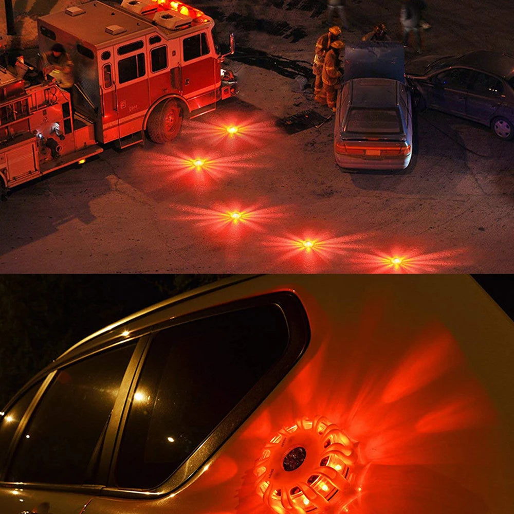 LED Roadside Emergency Flares (Magnetic & Flashing)