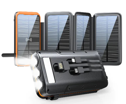 43800mAh Solar Power Bank with Wireless Charging