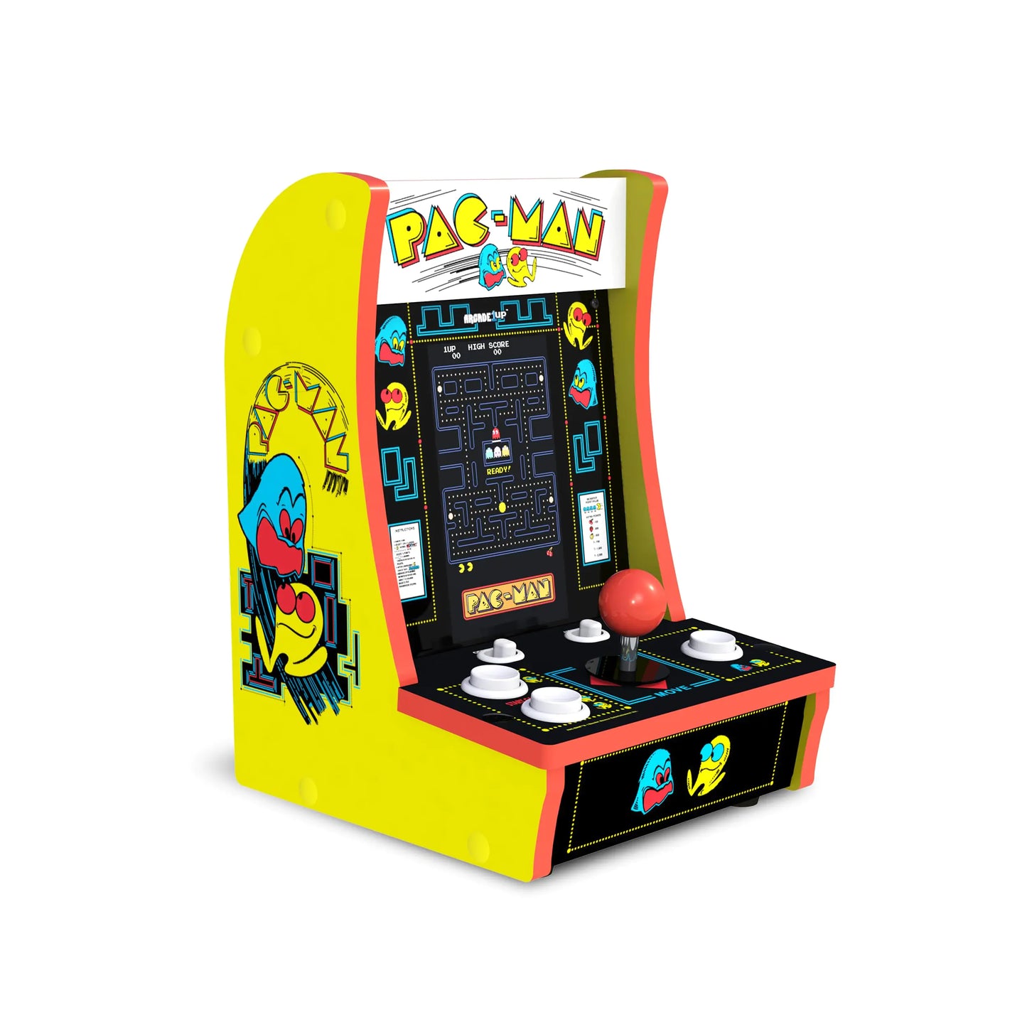 Arcade1Up PAC-Man Countercade – 3 Classic Games Retro Game Console for Home Portable Console with 7-inch Screen Table-top Video Game for Game Room