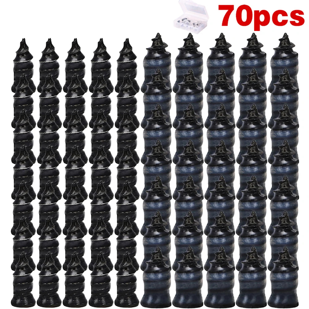 Car Motorcycle Vacuum Tyre Repair Nails 10/20/30/70PCS Universal Tire Screw Tubeless Repair Tools Accessories Kit Car Accessory