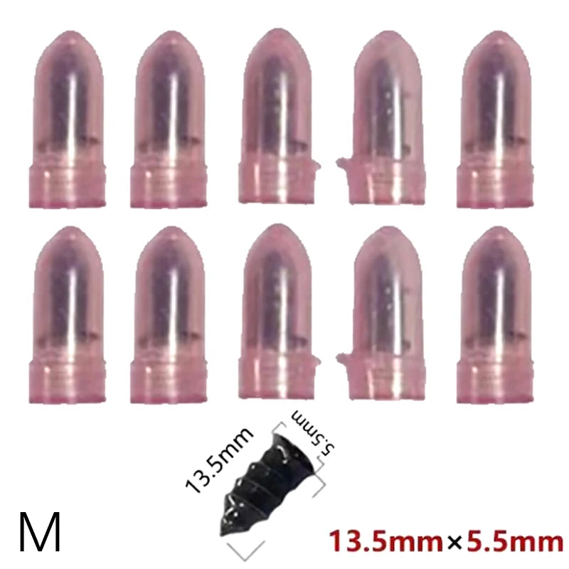 10-Pack Tire Repair Nails Soft Rubber Screws Self-Tapping Screws Plastic Nails Suitable for Car Motorcycle Tire Puncture Repair