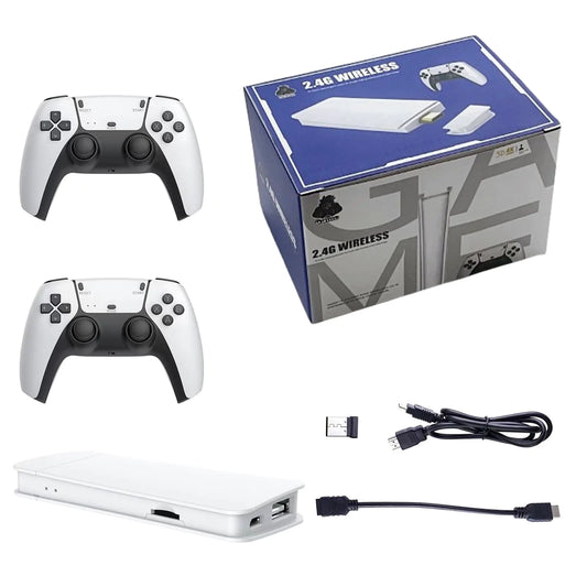 2024 New Wireless Retro Game Console Stick Built-in 23+ Emulators 40000+ Games 4K HDMI Output and 2.4GHz Wireless Controller Plug and Play TV Video Games (M15-128G)